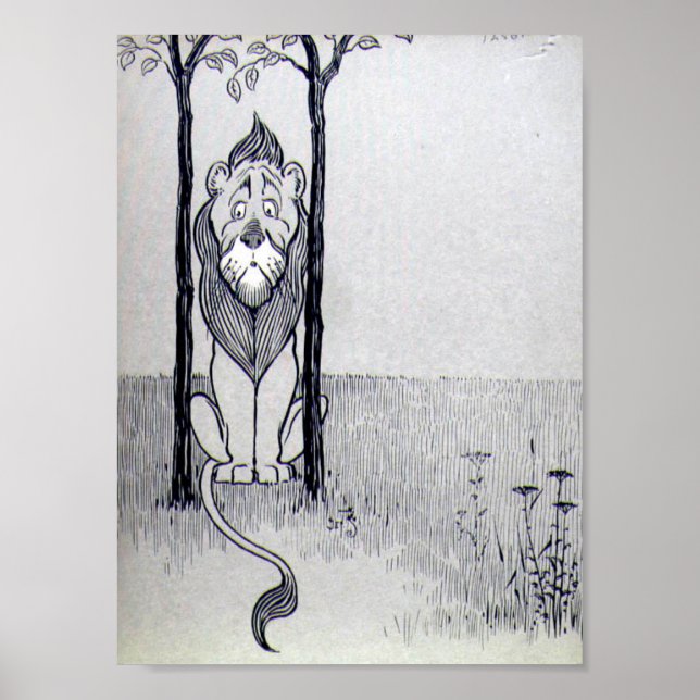 Pôster O Leão Cowardly (Frente)