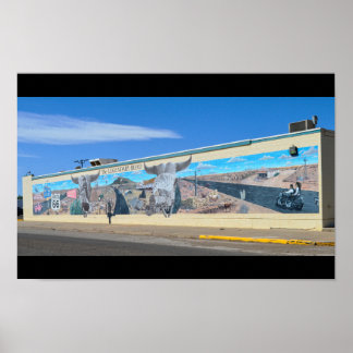 Poster "O Lendário Mural da Estrada, Rota 66, Tucumcari