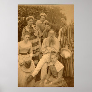 Pôster O Léon Tolstói autor com sua família
