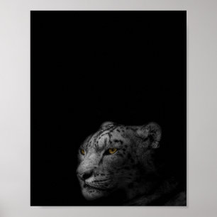 Poster O Leopardo, fotografia moderna a preto e branco
