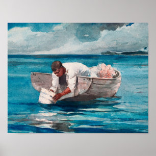 Poster O Leque de Água (ca. 1888–1889) Winslow Homer