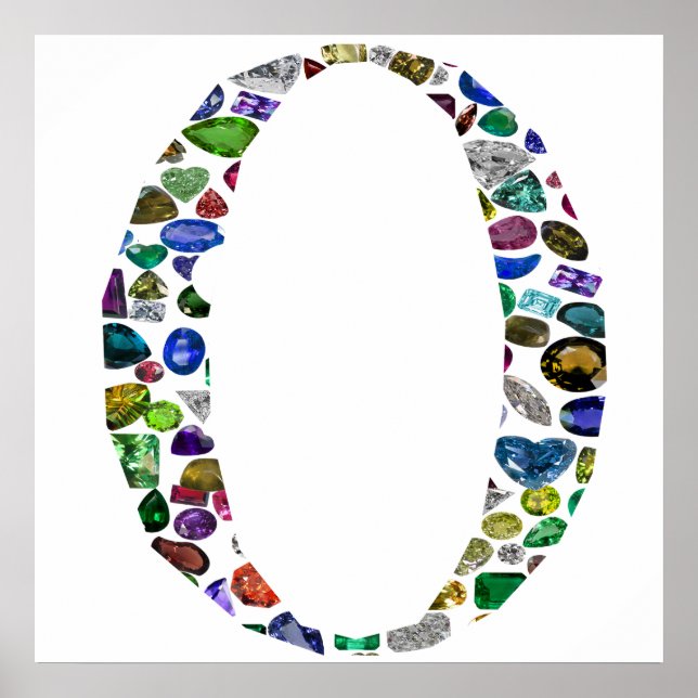 Poster O - Letra Monograma (Frente)