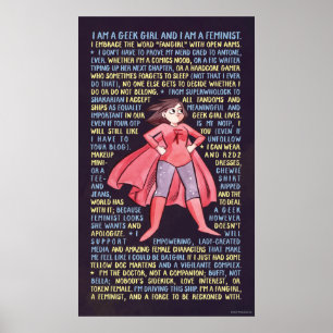 Poster O litania da menina do geek para o feminismo
