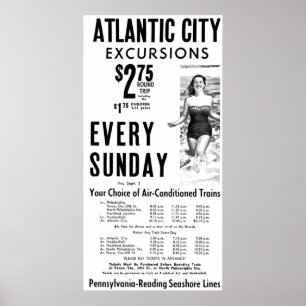 Poster O litoral da Pensilvânia-Leitura alinha 1962