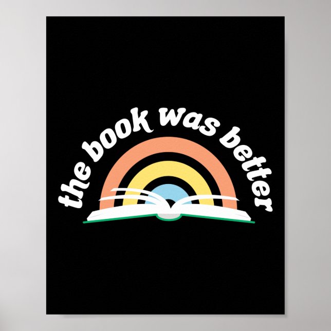 Poster O Livro Lendo O Livro Era Melhor (Frente)