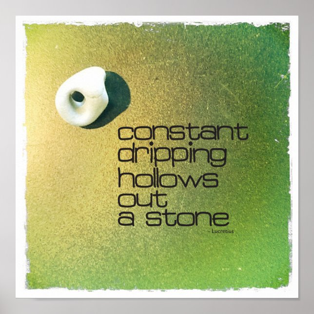 Poster O Lixiviamento Constante Retorna Uma Pedra (Frente)