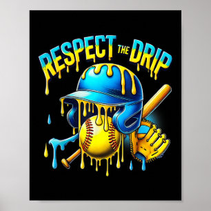 Poster O Lixo Do Sorvete Baseball Respeita O Lixo
