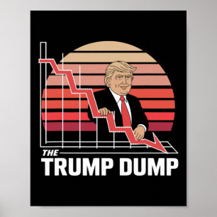 Poster O Lixo do Trump Engraçado Anti Trump Queda do Merc
