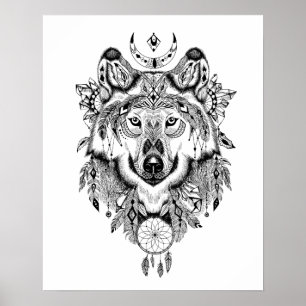 Poster O Lobo Monocromático