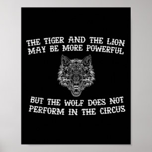 Poster O Lobo Não se Apresenta No Circo Lobo Legal M