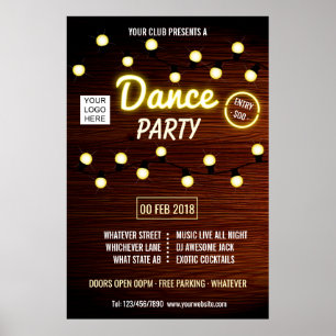 Poster O logotipo do Club Deejay Dance Music Party