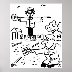 Pôster O Lollipop Man usa Lollipops para fazer Scarecrow