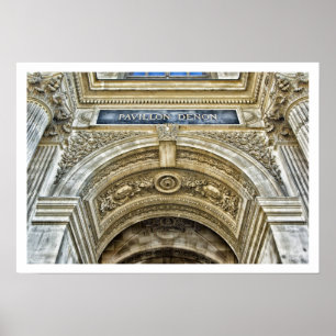 Poster O Louvre, Pavillon Denon Archway, Paris