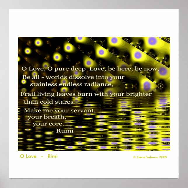 Pôster O Love - Rumi (Frente)
