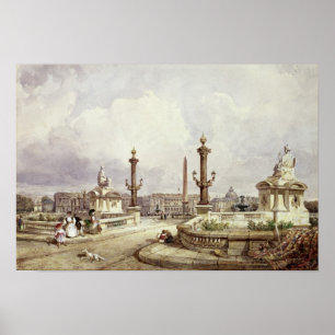 Poster O lugar de la Concorde, c.1837