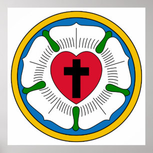 Poster O Lutheranism Martin Luther do rosa de Luther