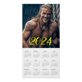 Pôster O Macho Mais Brutal 2024. Calendário