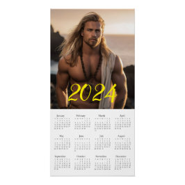 Pôster O Macho Mais Brutal 2024. Calendário