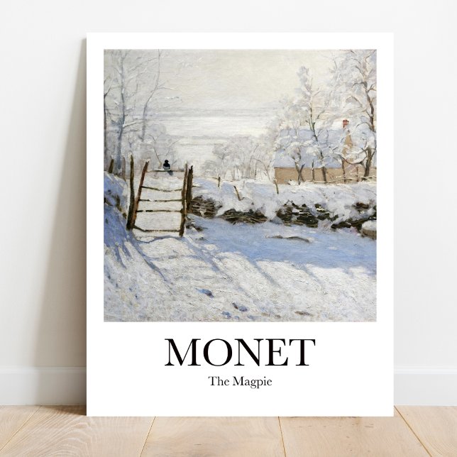 Poster O Mágico de Claude Monet (
Monet's "The Magpie" poster: Bird art lovers! Own a piece of Impressionism history.)