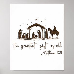 Poster O Maior Presente Para Todo o Natal Natividade Jesu