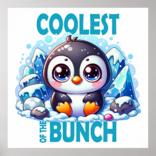 Poster O mais fixe do grupo trocadilho Bebê pinguim fofo 