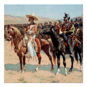 Pôster O Major Mexicano por Frederic Remington (1889)