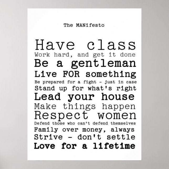 Pôster O MANifesto (Frente)