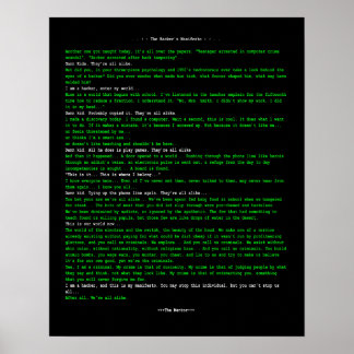 Poster O Manifesto do Hacker