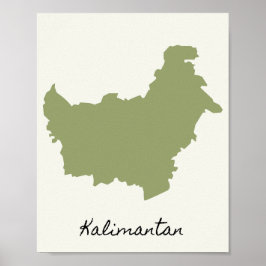 Poster O Mapa de Kalimantan