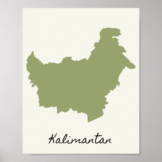 Poster O Mapa de Kalimantan (Frente)