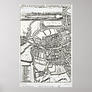 Pôster O mapa de Loggan de Oxford, folha oriental