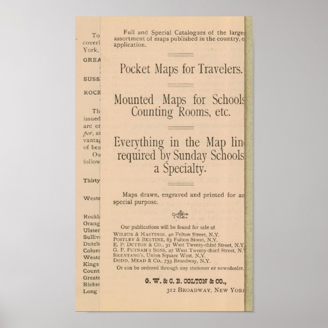 Poster O mapa dos EUA de Colton para a condução de veícul (Frente)