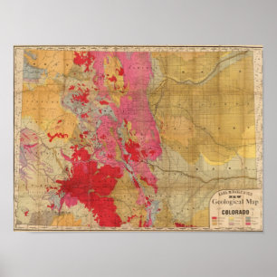Pôster O mapa geological novo de McNally da margem