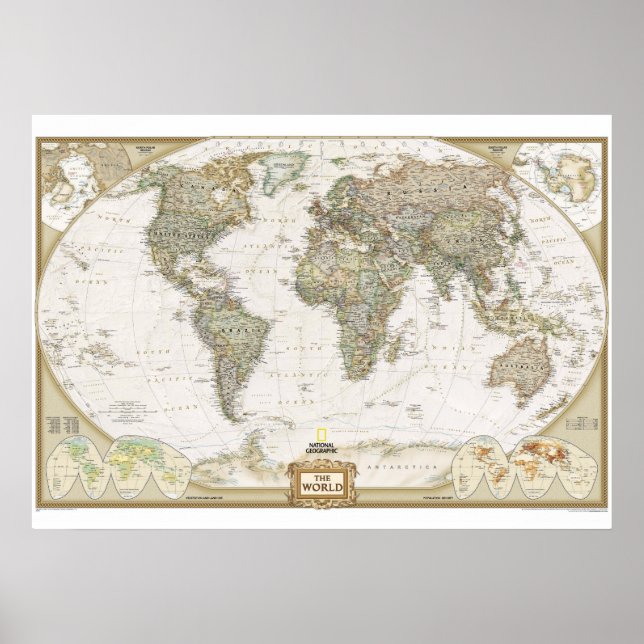 Poster O mapa mundial (Frente)