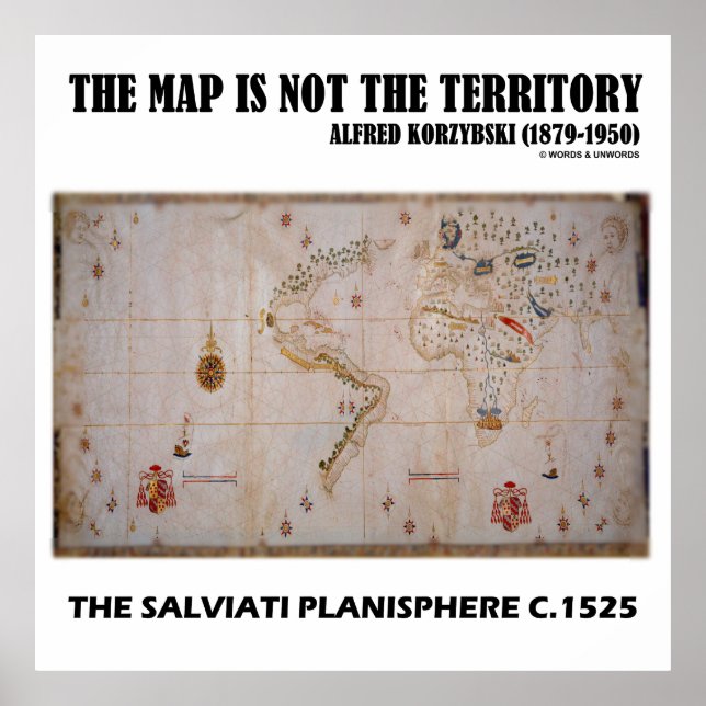 Poster O Mapa Não É O Território Planisphere Salviati (Frente)