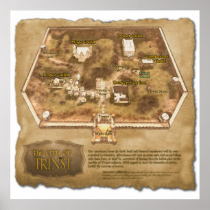 Poster O mapa oficial da cidade de Trinst