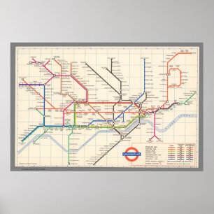 Poster O mapa subterrâneo de Londres