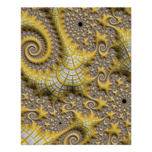 Pôster O Mar de Alienígena cria uma arte Abstrato frági