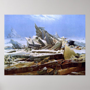 Pôster O Mar do Gelo, Caspar David Friedrich
