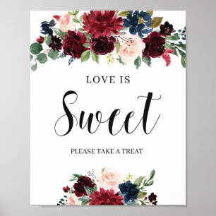 Poster O marinho Boho Blush Burgundy é um sinal doce