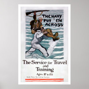 Poster O marinho pôr os através de (US02295)