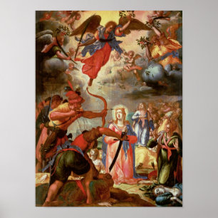 Pôster O martírio de St Ursula, início do século XVII