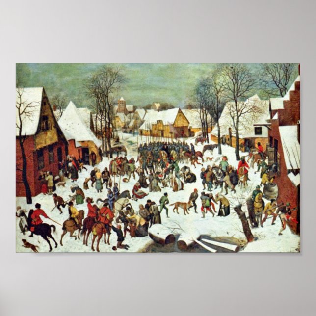 Pôster O Massacre Dos Inocentes, Por Bruegel D. Ä. P. (Frente)
