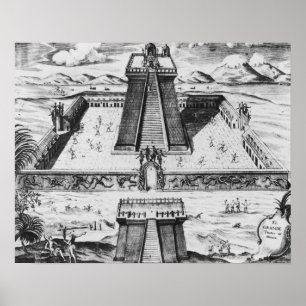 Pôster O Mayor de Templo em Tenochtitlan