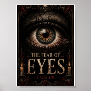 Poster O Medo Dos Olhos Gótico Halloween