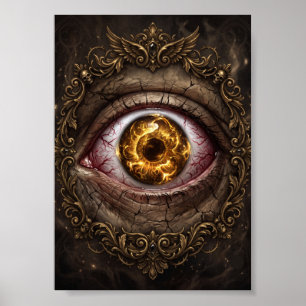 Poster O Medo dos Olhos Terrorismo Gótico Olho Escuro Hal
