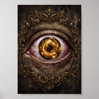 Poster O Medo dos Olhos Terrorismo Gótico Olho Escuro Hal