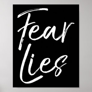 Poster O Medo É Uma Citação De Coragem Inspiradora F