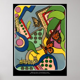 Pôster O meio século abstrai a pintura da fábrica da