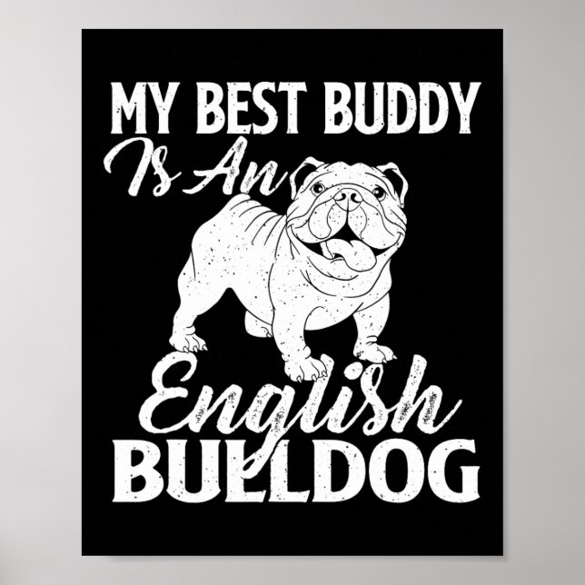 Poster O Melhor Amigo É Um Cachorro Inglês - Cachorro Lov (Frente)